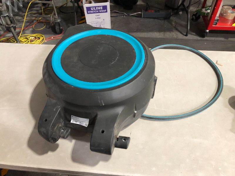 Photo 5 of ***MISSING PARTS - DAMAGED HOSE - ESE NOTES***
Gardena Wall Mounted Retractable Hose Reel, 100 Feet, Standard, Turquoise
