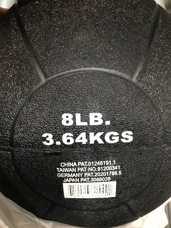 Photo 4 of SPRI Xerball Medicine Ball with Handles - Weighted Ball for Exercise (6 lbs, 8, 10, 12, 14, 16, 18, 20 Pounds) - Med Ball for Abs, Core, Crossfit, Strength Training B) 8-Pound (Black)