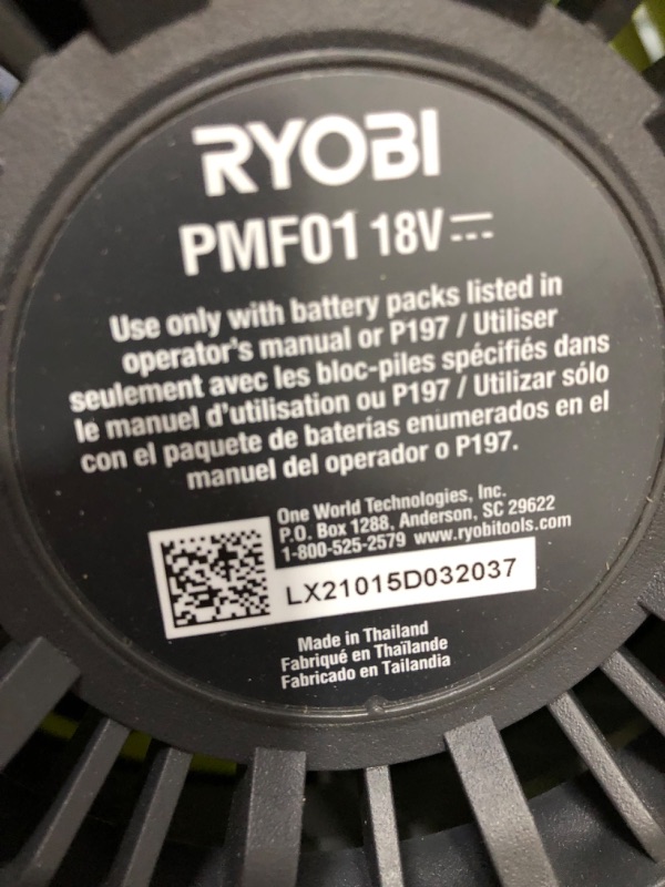 Photo 1 of **MINOR WEAR & TEAR**RYOBI 18-Volt ONE+ Bucket Top Misting Fan Kit