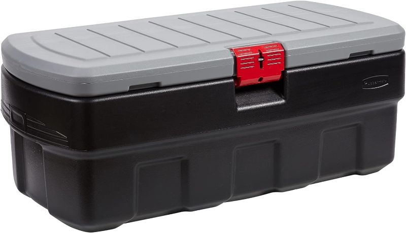 Photo 1 of 
Rubbermaid ActionPacker? 48 Gal Lockable Plastic Storage Bin, Industrial, Rugged Large Storage Container with Lid (Black,gray)