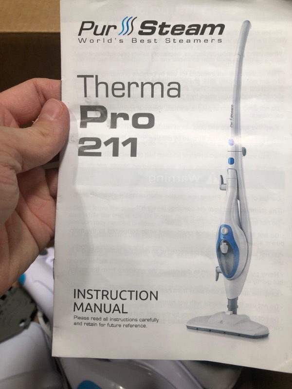 Photo 3 of ***Parts Only***PurSteam Steam Mop Cleaner 10-in-1 with Convenient Detachable Handheld Unit, Laminate/Hardwood/Tiles/Carpet Kitchen - Garment - Clothes - Pet Friendly Steamer Whole House Multipurpose Use