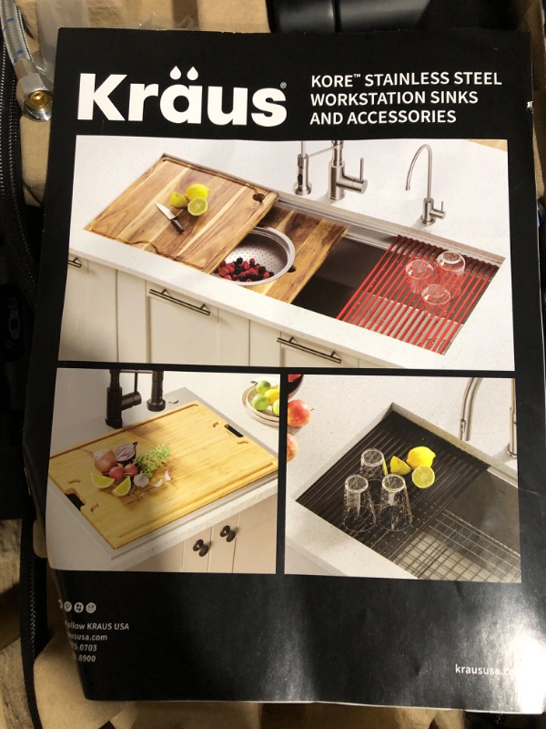 Photo 5 of * item used * damaged * see all images *
Kraus KPF-1610MB Bolden 18-Inch Commercial Kitchen Faucet with Dual Function Pull-Down Sprayhead in All-Brite Finish, 