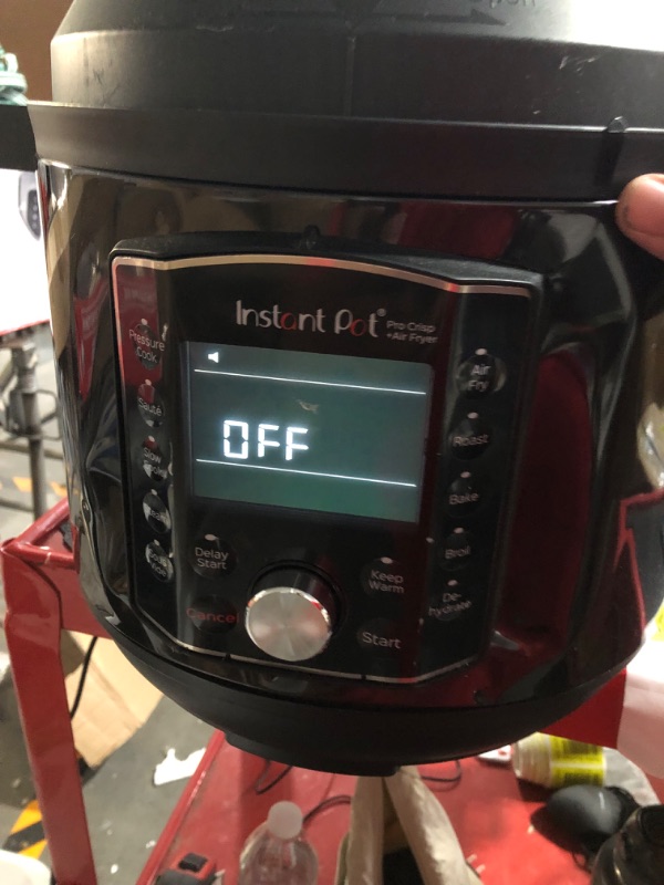 Photo 3 of *MAJOR DENTS SEE NOTES*
Instant Pot Pro Crisp 11-in-1 Air Fryer and Electric Pressure Cooker Combo Black)