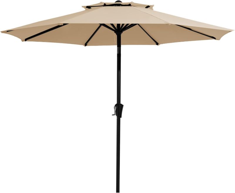 Photo 1 of ***NONFUNCTIONAL - DAMAGED - SEE NOTES***
KITADIN 11FT Patio Umbrella 2 Tiers  Beige