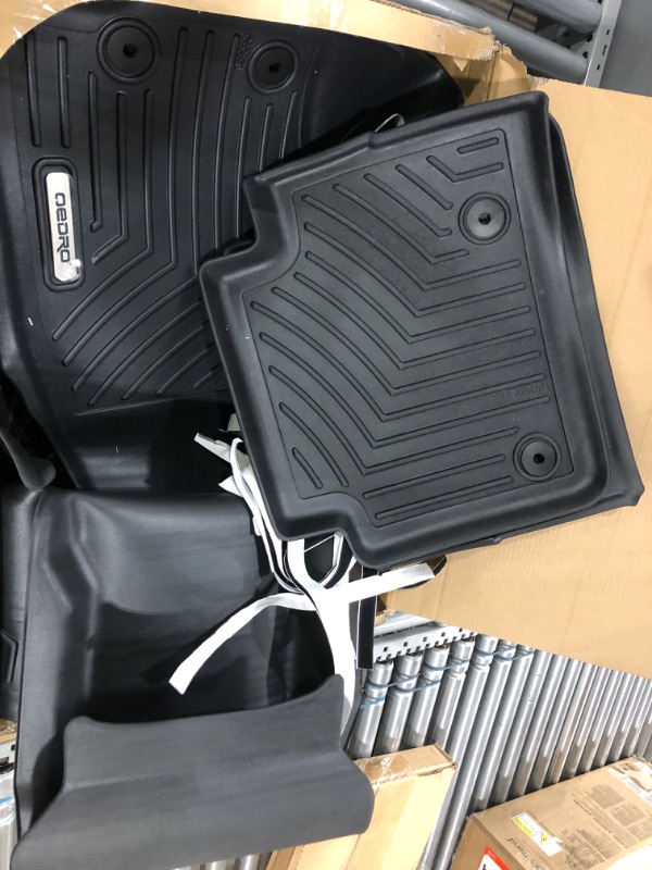 Photo 2 of OEDRO Floor Mats 3 Row Liner Set Compatible with 2021-2023 Jeep Grand Cherokee L (ONLY for 6-Passenger Without Center Console), Unique Black TPE All-Weather Guard Floor Liner Grand Cherokee L 3 Rows