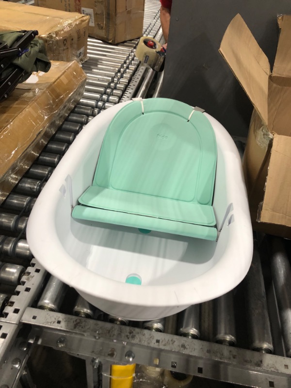 Photo 2 of 4-in-1 Grow-with-Me Bath Tub by Frida Baby Transforms Infant Bathtub to Toddler Bath Seat with Backrest for Assisted Sitting in Tub