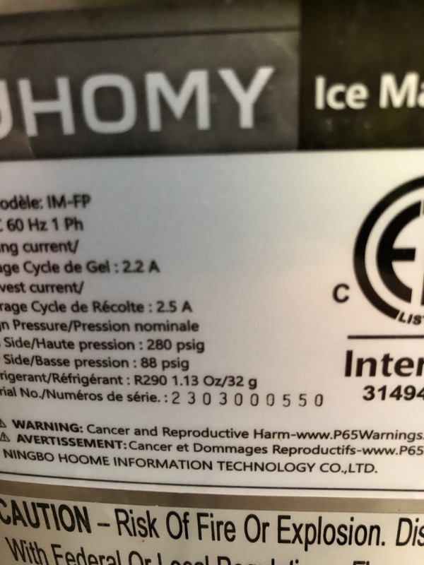 Photo 5 of **USED** EUHOMY Countertop Ice Maker Machine 25.5lbs new black 1