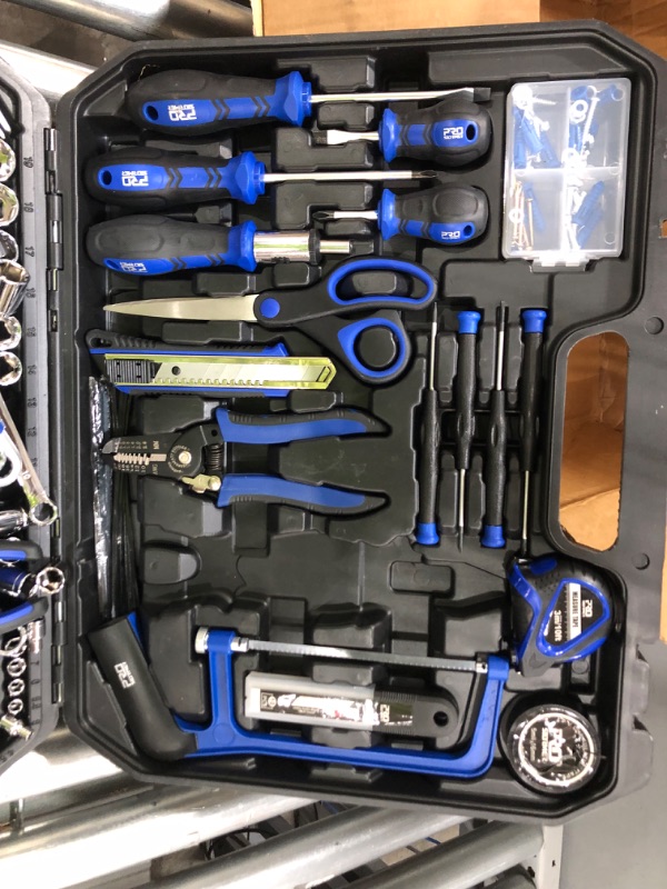 Photo 3 of 210-Piece Household Tool Kit, Prostormer General Home/Auto Repair Tool Set with Hammer, Pliers, Screwdriver Set, Wrench Socket Kit and Toolbox Storage Case - Perfect for Homeowner, Diyer, Handyman