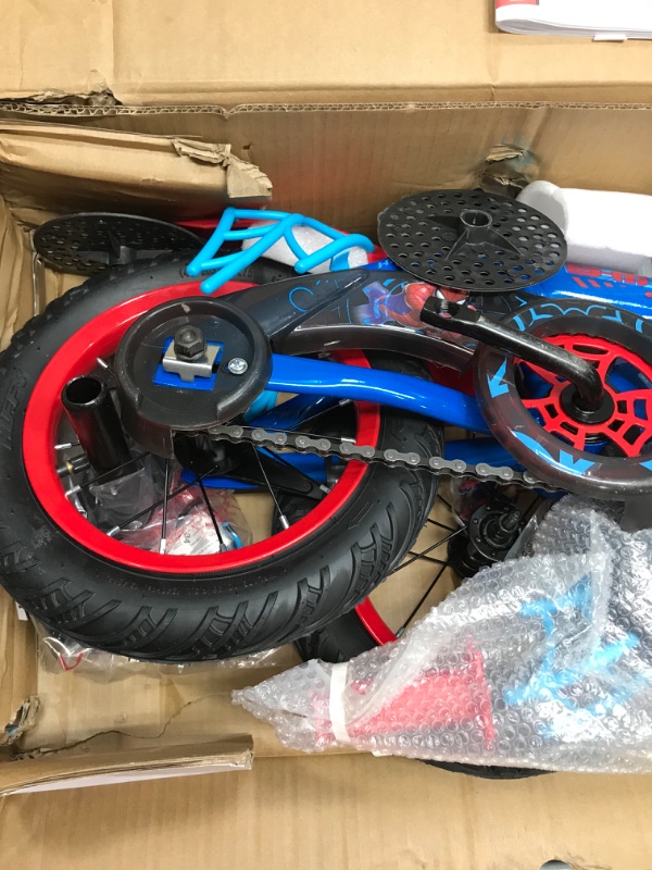 Photo 2 of 
Huffy Marvel Spider-Man 12” Kid’s Bike for Toddlers – with Removable Training Wheels & Quick Adjust Seat Height
Color:Blue and Red
Size:12 Inch Regular Assembly
Style:Spider-man Feature
Pattern Name:Bike