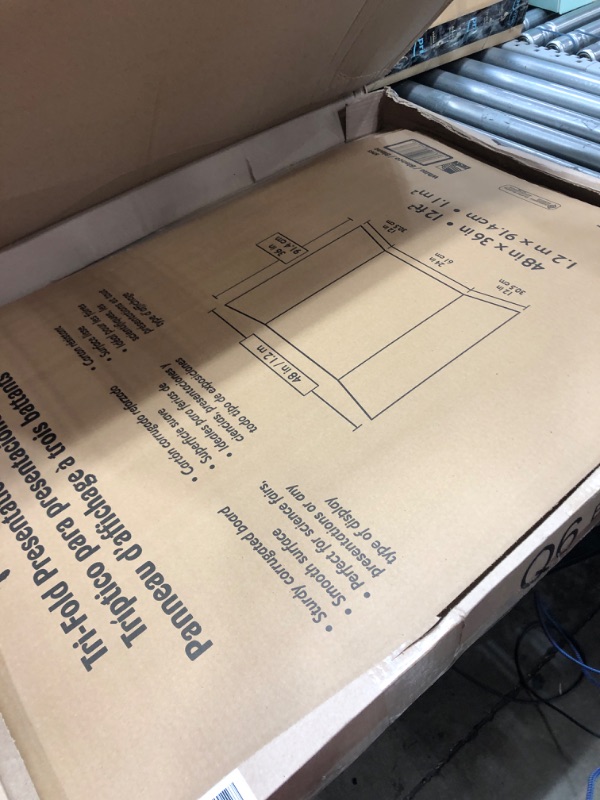 Photo 2 of Pacon® 80% Recycled Single-Walled Tri-Fold Presentation Boards, 48" x 36", White, Carton Of 24 24 Count