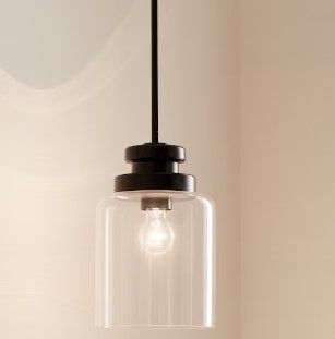 Photo 1 of [FOR PARTS, READ NOTES]
Kichler Annabeth Black Traditional Clear Glass Cone Mini Hanging Pendant Light