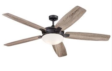 Photo 1 of ***DAMAGED - SEE NOTES***
Harbor Breeze Oakham 70-in Bronze LED Indoor Ceiling Fan with Light Remote (5-Blade)