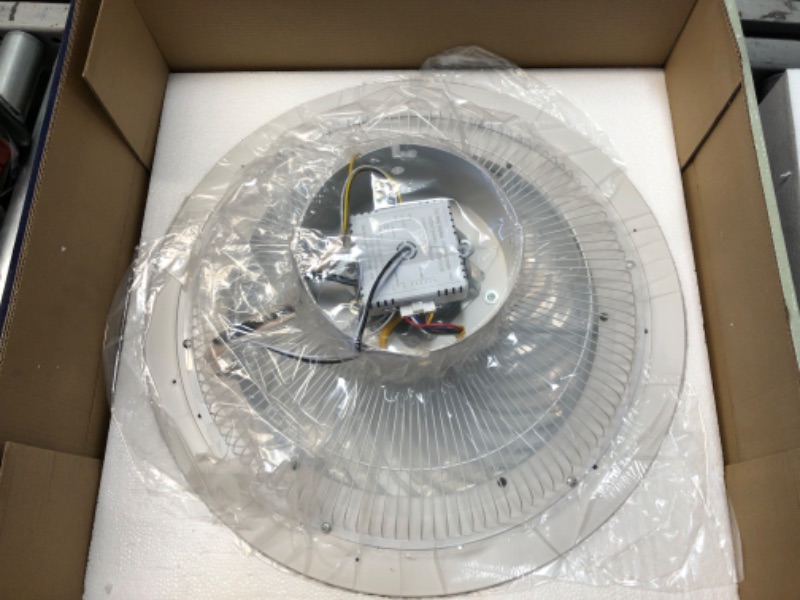 Photo 3 of *USED* PARTS ONLY* LCiWZ 18 Ln Ceiling Fan with Lights,Enclosed Low Profile Fan Light,LED 72w Remote Control Dimming 3-Color 3-Level Wind speed,Ceiling Light with Fan,Hi