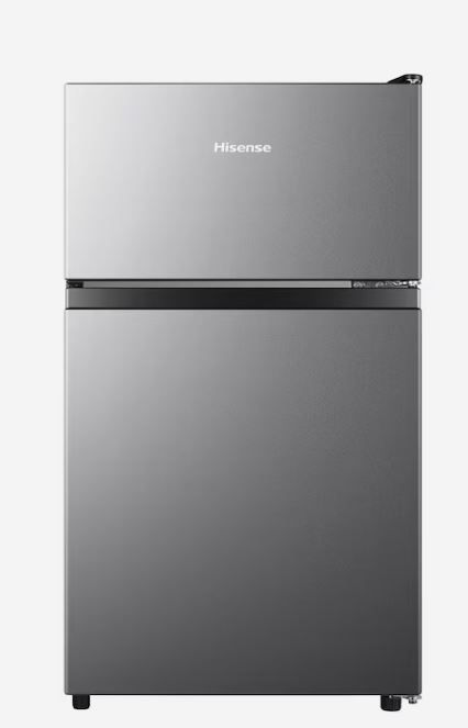 Photo 1 of Hisense 3.1-cu ft Counter-depth Freestanding Mini Fridge Freezer Compartment (Sliver) ENERGY STAR
