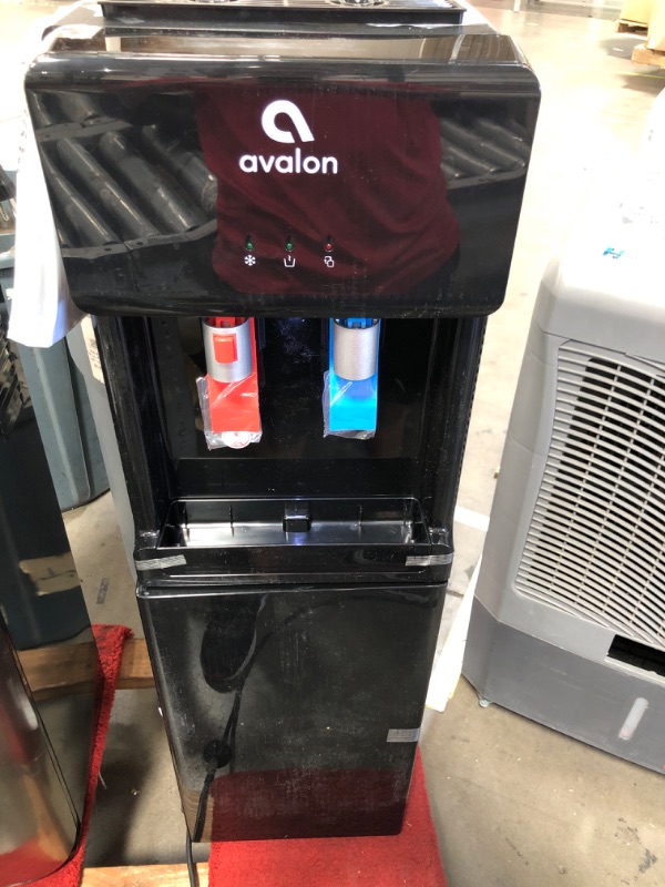 Photo 2 of Avalon A6BLWTRCLRBLK Touchless Bottom Loading Cooler Dispenser-Hot & Cold Water, Child Safety Lock, Innovative Slim Design, Holds 3 or 5 Gallon Bottles-UL/Energy Star Approved-Black Black Dispenser