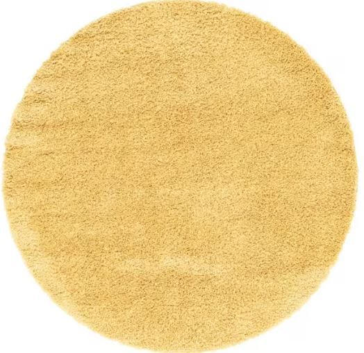 Photo 1 of *COLOR MAY VARY//STOCK PHOTO JUST FOR REFERENCE** ** Davos Shag Sunglow Yellow 7'10" Round Area Rug
