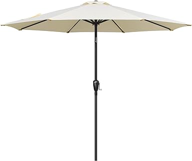 Photo 1 of  *STOCK PHOTO JUST FOR REFERENCE** Patio Umbrella with 20 Inch Heavy Duty Base Stand, Push Button Tilt/Crank, 8 Sturdy Ribs, for Outdoor Market Table, Garden, Lawn, Backyard, Pool