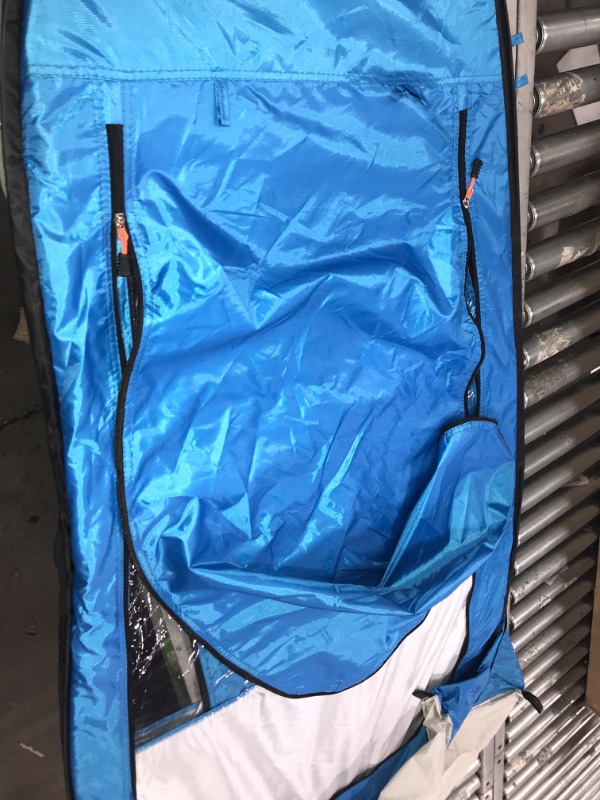 Photo 2 of *MISSING HARDWARE**Single Pop Up Tent Pods Sports Fishing, Clear Rainproof Windproof Beach Tent for Wind and Rain in Chilly Weather?Lightweight and Sturdy, Easy Set Up, Outdoor Foldable Pale Blue