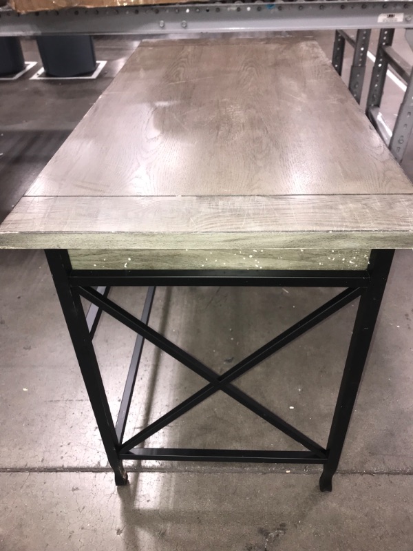 Photo 3 of *color may vary//IMAGE JUST FOR REFERENCE** Leick Chisel & Forge Writing Desk, Smoke Gray/Matte Black
