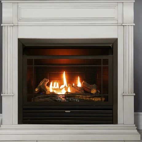 Photo 1 of *ONLY THE FRAME** Duluth Forge 26,000 BTU Vent Free Dual Fuel Mantel Fireplace with T-Stat Control
