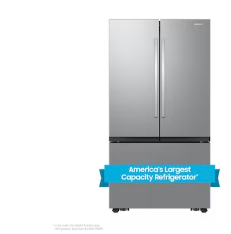 Photo 1 of Samsung Mega Capacity 31.5-cu ft Smart French Door Refrigerator with Dual Ice Maker (Fingerprint Resistant Stainless Steel) ENERGY STAR