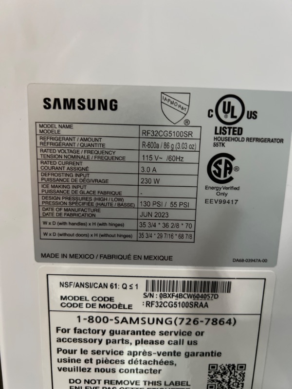 Photo 5 of Samsung Mega Capacity 31.5-cu ft Smart French Door Refrigerator with Dual Ice Maker (Fingerprint Resistant Stainless Steel) ENERGY STAR