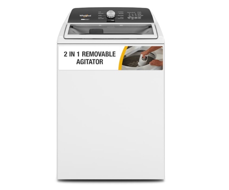 Photo 1 of Whirlpool 2 in 1 Removable Agitator 4.7-cu ft High Efficiency Impeller and Agitator Top-Load Washer 