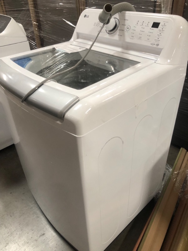 Photo 10 of LG 4.8-cu ft High Efficiency Agitator Top-Load Washer (White) ENERGY STAR