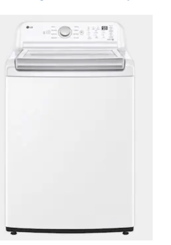 Photo 1 of LG 4.8-cu ft High Efficiency Agitator Top-Load Washer (White) ENERGY STAR