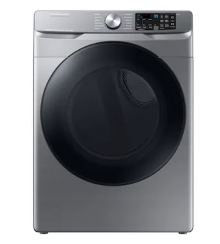 Photo 1 of Samsung 7.5-cu ft Stackable Steam Cycle Smart Electric Dryer (Platinum)