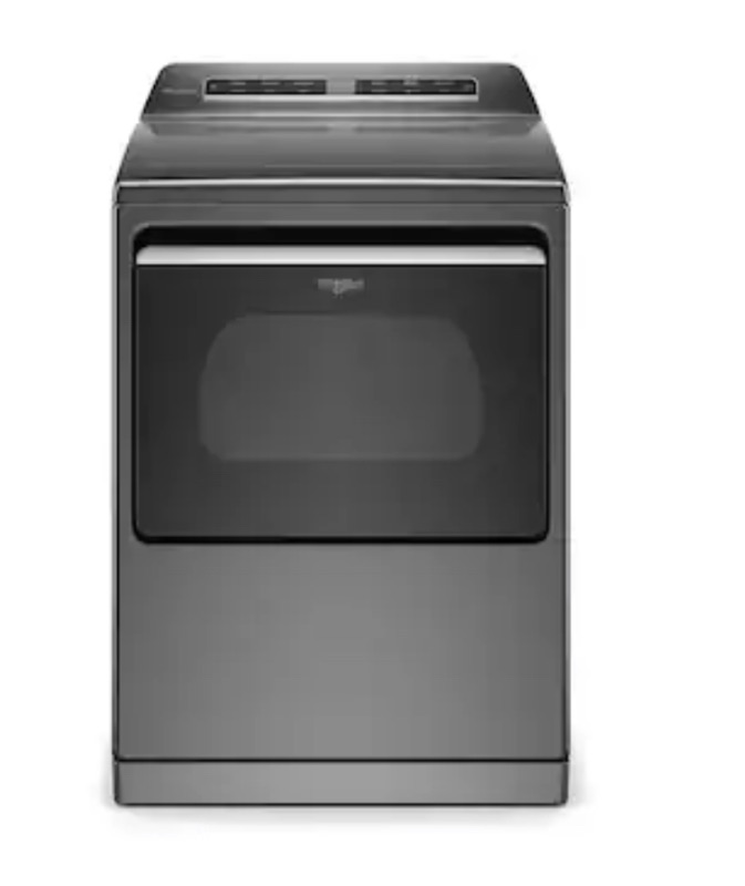 Photo 1 of Whirlpool Smart Capable 7.4-cu ft Steam Cycle Smart Electric Dryer (Chrome Shadow) ENERGY STAR