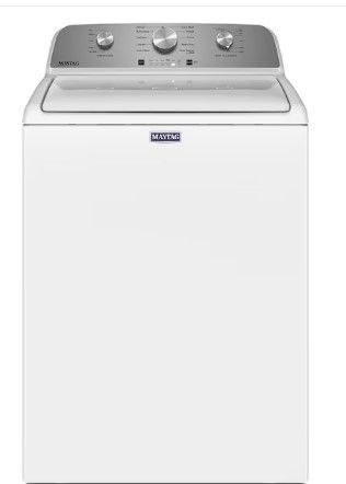 Photo 1 of Maytag 4.5-cu ft High Efficiency Agitator Top-Load Washer (White)