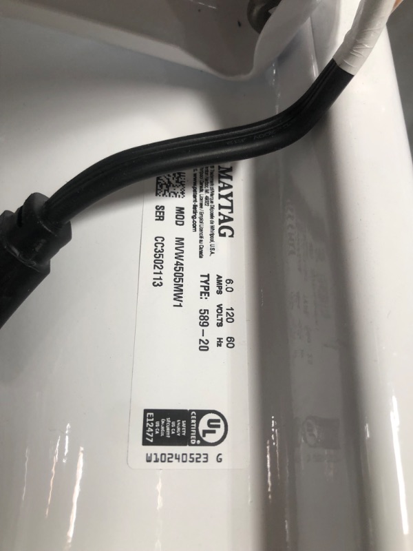 Photo 1 of Maytag 4.5-cu ft High Efficiency Agitator Top-Load Washer (White)