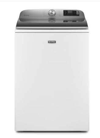 Photo 1 of Maytag Smart Capable 5.2-cu ft High Efficiency Agitator Smart Top-Load Washer (White) ENERGY STAR