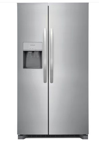 Photo 1 of Frigidaire 25.6-cu ft Side-by-Side Refrigerator with Ice Maker (Fingerprint Resistant Stainless Steel) ENERGY STAR