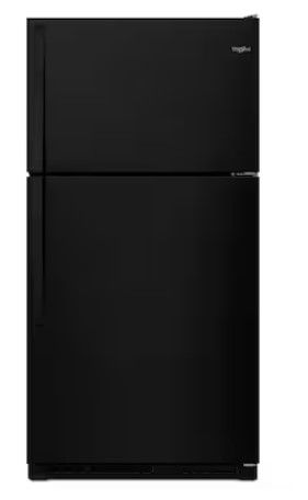 Photo 1 of Whirlpool 20.5-cu ft Top-Freezer Refrigerator (Black)