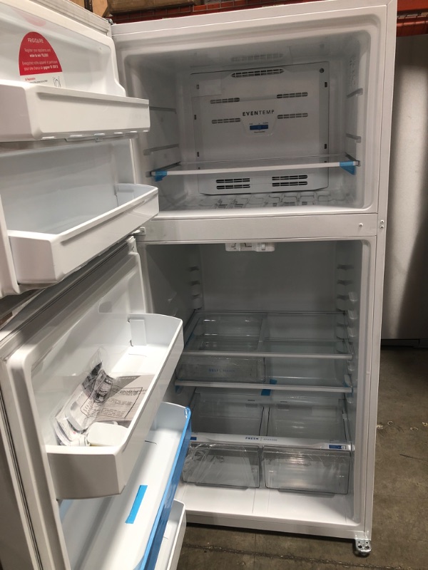 Photo 1 of Frigidaire Garage-Ready 18.3-cu ft 30-in Top-Freezer Refrigerator (White)