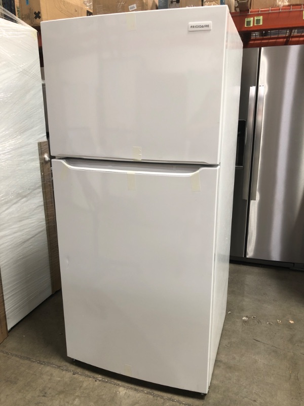 Photo 2 of Frigidaire Garage-Ready 18.3-cu ft 30-in Top-Freezer Refrigerator (White)