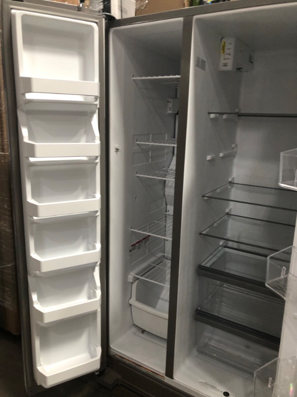 Photo 3 of Maytag 24.9-cu ft Side-by-Side Refrigerator (Fingerprint Resistant Stainless Steel)