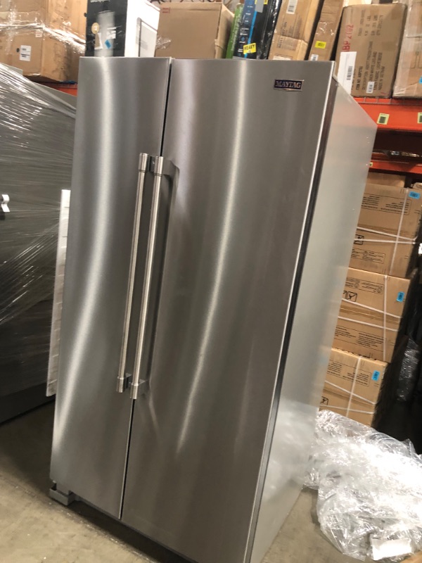 Photo 2 of Maytag 24.9-cu ft Side-by-Side Refrigerator (Fingerprint Resistant Stainless Steel)