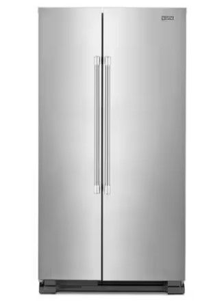 Photo 1 of Maytag 24.9-cu ft Side-by-Side Refrigerator (Fingerprint Resistant Stainless Steel)