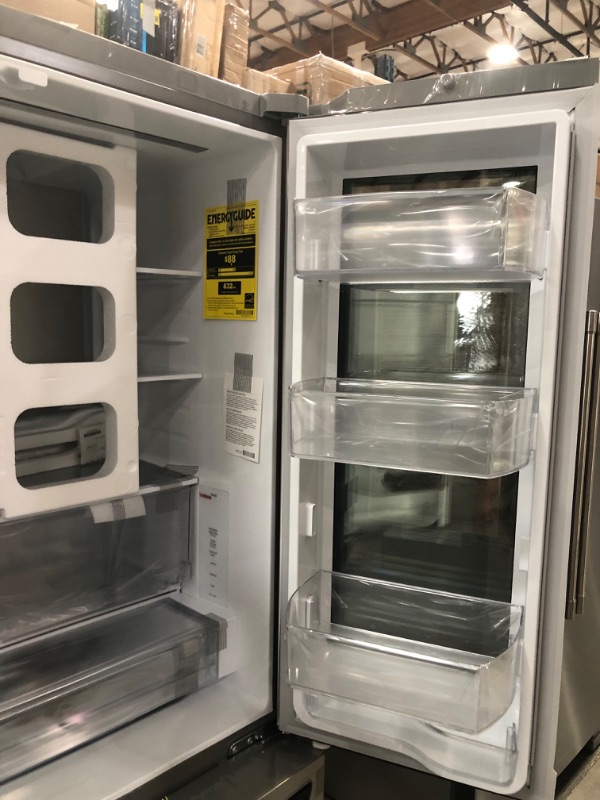 Photo 3 of LG InstaView 26.5-cu ft Counter-depth Smart French Door Refrigerator with Ice Maker (Stainless Steel) ENERGY STAR
