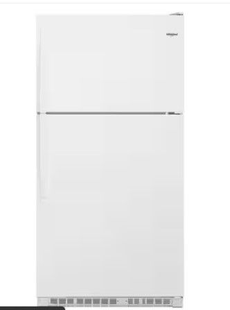 Photo 1 of Whirlpool 20.5-cu ft Top-Freezer Refrigerator (White)