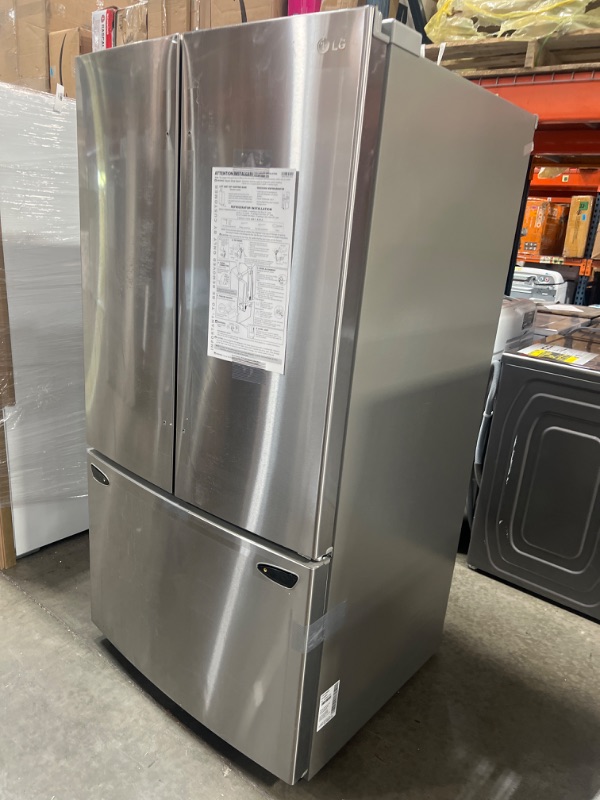 Photo 1 of ***Parts Only***LG 28.7-cu ft French Door Refrigerator with Ice Maker (Stainless Steel) ENERGY STAR