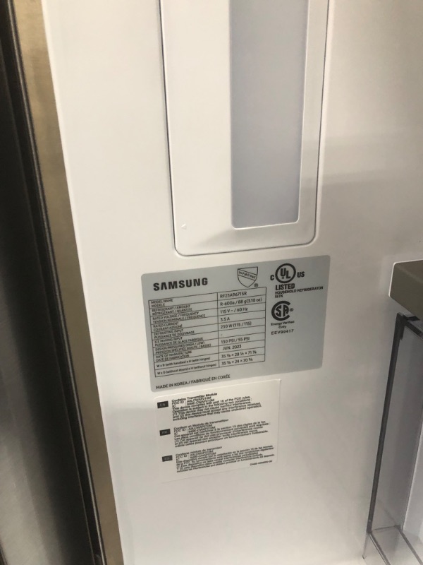 Photo 8 of Samsung 22.8-cu ft 4-Door Counter-depth Smart French Door Refrigerator with Dual Ice Maker and Door within Door (Fingerprint Resistant Stainless Steel) ENERGY STAR