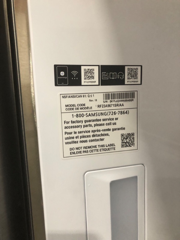 Photo 9 of Samsung 22.8-cu ft 4-Door Counter-depth Smart French Door Refrigerator with Dual Ice Maker and Door within Door (Fingerprint Resistant Stainless Steel) ENERGY STAR