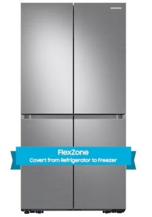 Photo 1 of Samsung 22.8-cu ft 4-Door Counter-depth Smart French Door Refrigerator with Dual Ice Maker and Door within Door (Fingerprint Resistant Stainless Steel) ENERGY STAR