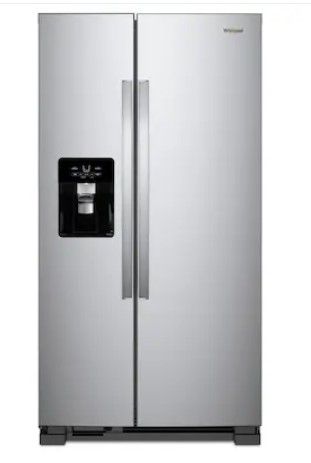 Photo 1 of Whirlpool 21.4-cu ft Side-by-Side Refrigerator with Ice Maker (Fingerprint Resistant Stainless Steel)