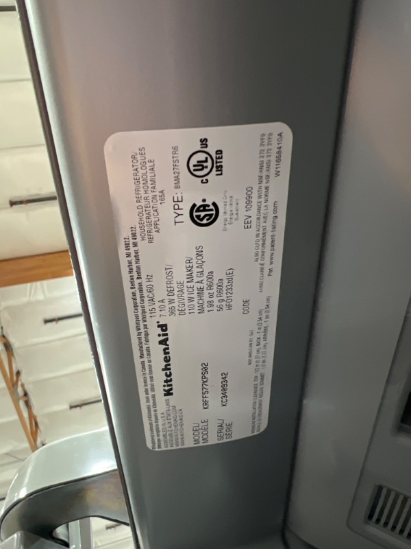 Photo 9 of KitchenAid 27-cu ft French Door Refrigerator with Ice Maker (Stainless Steel with Printshield Finish) ENERGY STAR