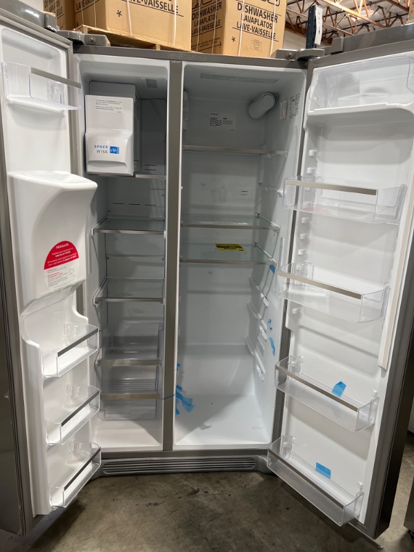 Photo 2 of Frigidaire Gallery 25.6-cu ft Side-by-Side Refrigerator with Ice Maker (Fingerprint Resistant Stainless Steel) ENERGY STAR